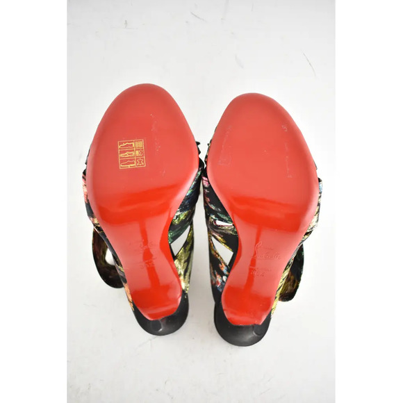 Christian Louboutin Samouraissa 100 Black Backless Sandal Mule Heel Pump 36.5 - Picture 10 of 10